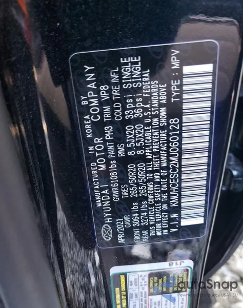 2021 Genesis Gv80 Base from USA, damaged, VIN KMUHCESC2MU060128